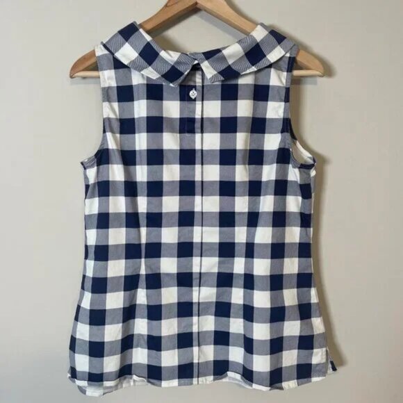 TALBOTS | TOP SIZE M  WHITE/BLUE - Picture 3 of 6